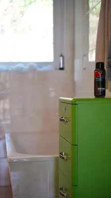 Ein Badezimmer in der Unterkunft Gartenhaus in Potsdam Wilhelmshorst