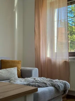 Ein Bett oder Betten in einem Zimmer der Unterkunft Ferienwohnung im Haus am See