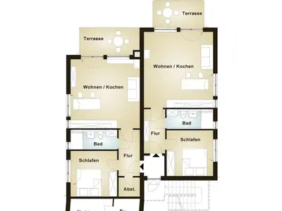 Grundriss der Unterkunft 1-bedroom apartment