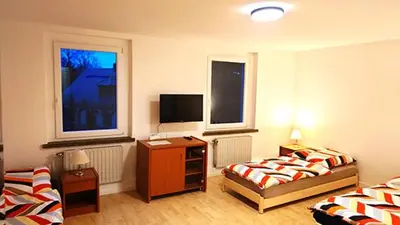 Ein Bett oder Betten in einem Zimmer der Unterkunft Monteurzimmer Seddin