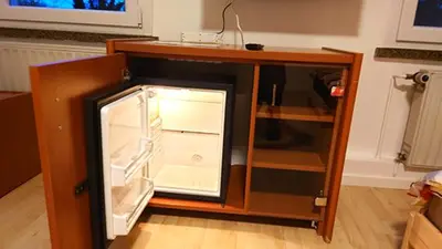 Küche/Küchenzeile in der Unterkunft Monteurzimmer Seddin