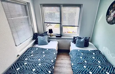 Ein Bett oder Betten in einem Zimmer der Unterkunft Ferienhaus Nähe Strandbad