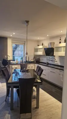 Küche/Küchenzeile in der Unterkunft Ferienwohnung EDITH