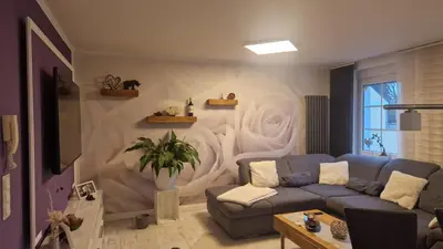 Ein Sitzbereich in der Unterkunft Ferienwohnung EDITH