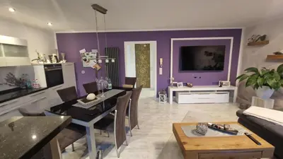 Küche/Küchenzeile in der Unterkunft Ferienwohnung EDITH