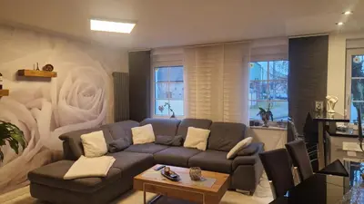 Ein Sitzbereich in der Unterkunft Ferienwohnung EDITH