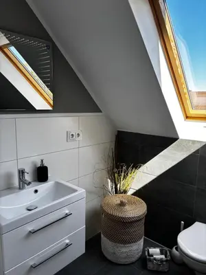 Ein Badezimmer in der Unterkunft Ferienhaus am Friedenshain