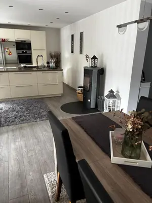Küche/Küchenzeile in der Unterkunft Ferienhaus am Friedenshain