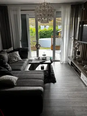 Ein Sitzbereich in der Unterkunft Ferienhaus am Friedenshain