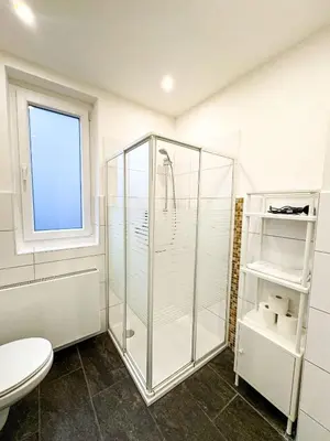 Ein Badezimmer in der Unterkunft Ferienwohnungen Grabbeallee Three