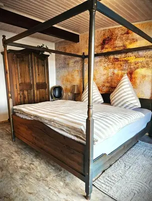 Ein Bett oder Betten in einem Zimmer der Unterkunft FeWo Italien