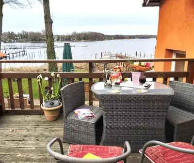 Blick auf einen Fluss in der Nähe der Ferienwohnung