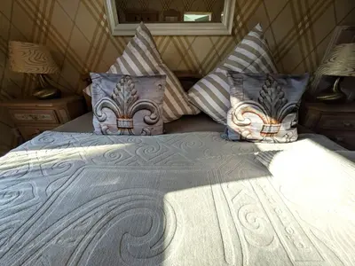 Ein Bett oder Betten in einem Zimmer der Unterkunft FeWo Südfrankreich