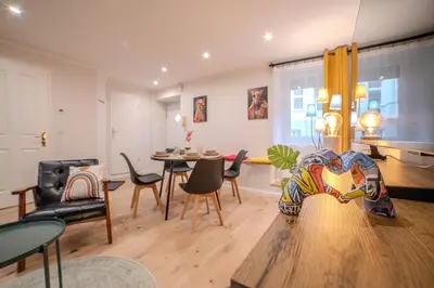 Ein Sitzbereich in der Unterkunft Blue Chili 35 - Apartment in Treptow