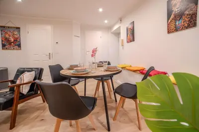 Ein Sitzbereich in der Unterkunft Blue Chili 35 - Apartment in Treptow