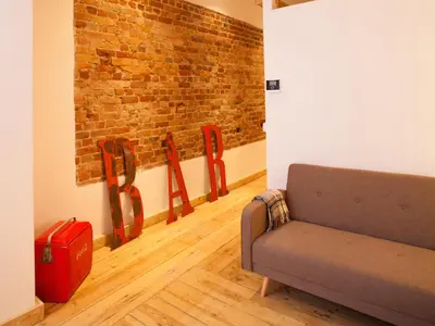 Ein Sitzbereich in der Unterkunft Smart Appart Atelier Berlin