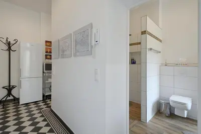 Ein Badezimmer in der Unterkunft Ferienwohnung