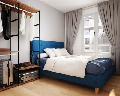 Ein Bett oder Betten in einem Zimmer der Unterkunft Altstadtidyll Neuruppin stilvolle Ferienwohnung im Herzen der Stadt