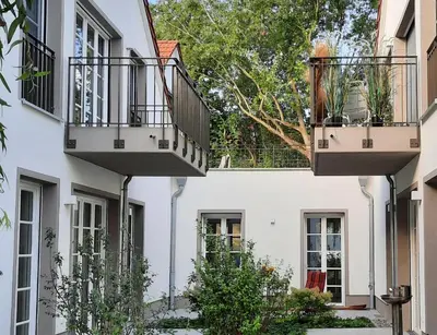 Ein Balkon oder eine Terrasse in der Unterkunft Seeapartment Wustrau