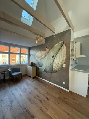 Ein Sitzbereich in der Unterkunft Viki54 FeWo05 