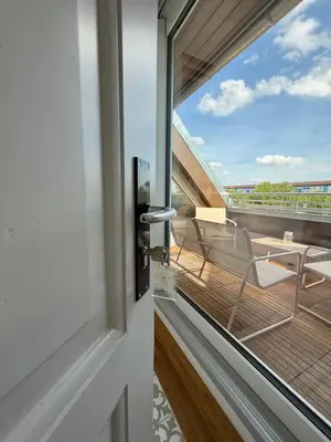 Ein Balkon oder eine Terrasse in der Unterkunft Viki54 FeWo05 