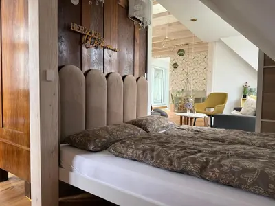 Ein Bett oder Betten in einem Zimmer der Unterkunft Viki54 FeWo05 