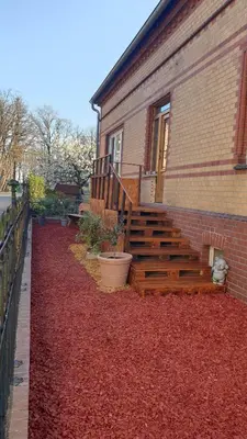 Das Gebäude in dem sich die Ferienwohnung befindet