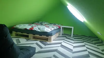 Ein Bett oder Betten in einem Zimmer der Unterkunft Ferienwohnung Familie Lange, bis 8 Personen