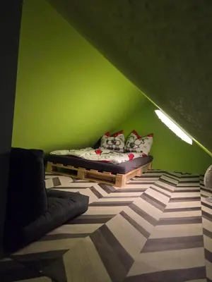 Ein Sitzbereich in der Unterkunft Ferienwohnung Familie Lange, bis 8 Personen