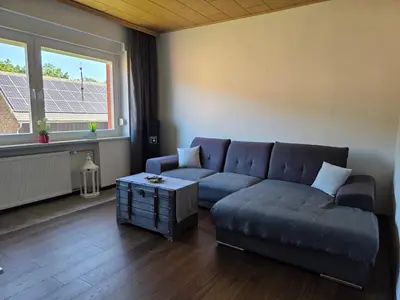 Ein Sitzbereich in der Unterkunft Ferienwohnung Familie Lange, bis 8 Personen