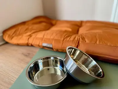 Ein Bett oder Betten in einem Zimmer der Unterkunft FamilienNest XXL - direkt am See