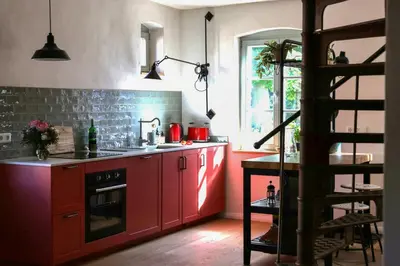 Küche/Küchenzeile in der Unterkunft Idyllic Hideaway In The Countryside