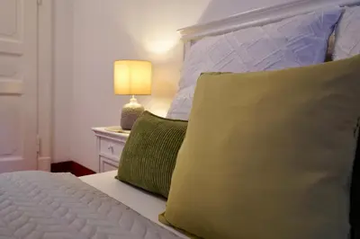 Ein Bett oder Betten in einem Zimmer der Unterkunft Villa Kempner Werder
