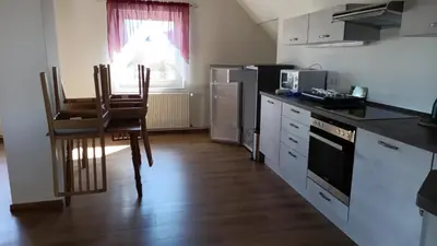 Küche/Küchenzeile in der Unterkunft Ferienwohnung,Monteurwohnung Spreenhagen bei Berlin