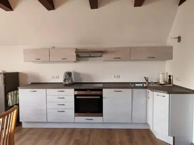Küche/Küchenzeile in der Unterkunft Ferienwohnung,Monteurwohnung Spreenhagen bei Berlin