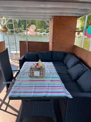 Ein Sitzbereich in der Unterkunft Party Grill Boot