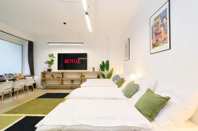 Ein Sitzbereich in der Unterkunft Apartment nähe Mauerpark - 65 QM