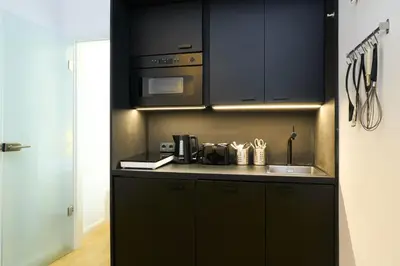 Küche/Küchenzeile in der Unterkunft Apartment nähe Mauerpark - 65 QM