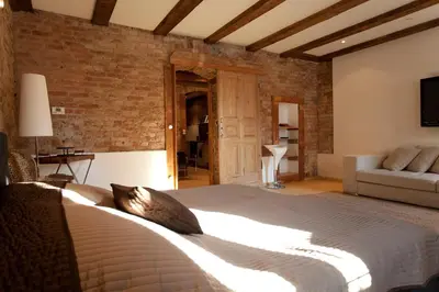 Ein Bett oder Betten in einem Zimmer der Unterkunft Smart Appart Blücher Berlin