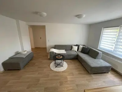 Ein Sitzbereich in der Unterkunft Trebelsee 2 Monteur- und Ferienwohnung