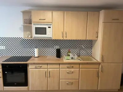 Küche/Küchenzeile in der Unterkunft Trebelsee 2 Monteur- und Ferienwohnung