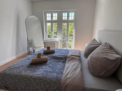 Ein Bett oder Betten in einem Zimmer der Unterkunft Apartment 2 am Werlsee