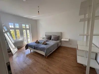 Ein Bett oder Betten in einem Zimmer der Unterkunft Apartment 2 am Werlsee