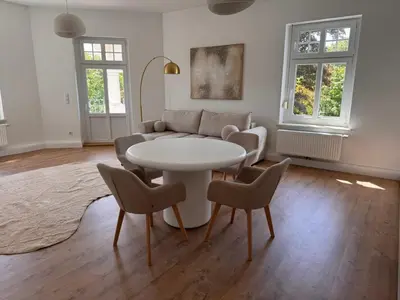 Ein Sitzbereich in der Unterkunft Apartment 2 am Werlsee