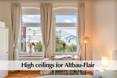 Grundriss der Unterkunft Calm City Escape - 75m2 Central Berlin Altbau-Apartment, 2BR, Smart-TV, Garden