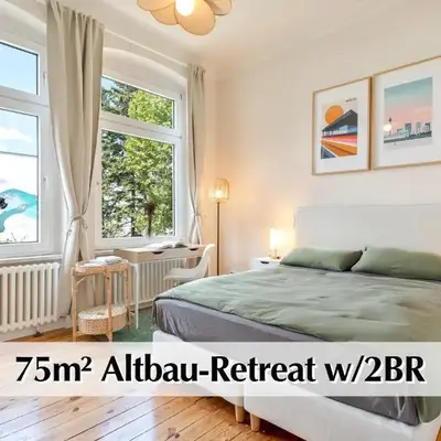 Calm City Escape - 75m2 Central Berlin Altbau-Apartment