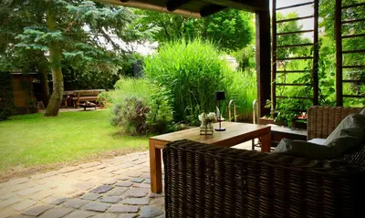 Ein Garten an der Unterkunft Apartment in Berlin-Köpenick