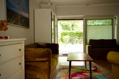 Ein Sitzbereich in der Unterkunft Apartment in Berlin-Köpenick