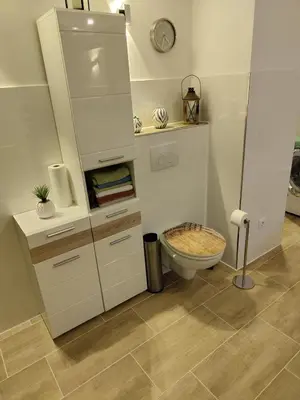 Küche/Küchenzeile in der Unterkunft Kleines privates Zimmer im Jüterboger Stadtkern