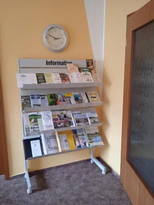 Die Bibliothek in der Pension